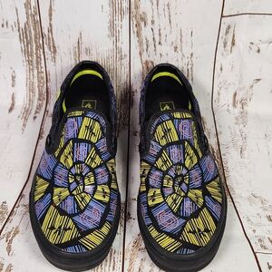 Vans Kids Black and Yellow Patterned Sneakers